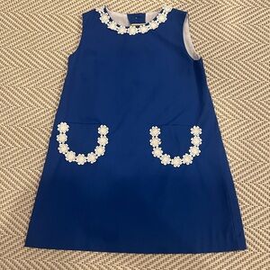 The Beaufort Bonnet Company Blue Dress with White Floral Accents